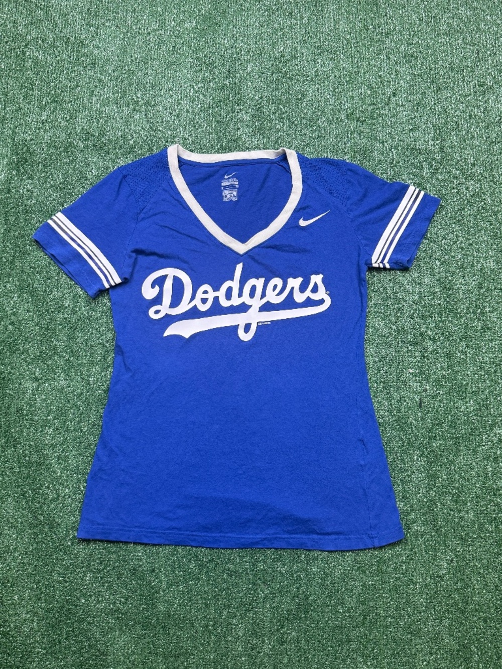 LA Dodgers T Shirt Womens Size S Blue Short Sleeve Nike MLB Baseball
